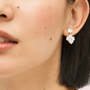 Kate Spade Elegant Floral Earrings with Gold Accents
